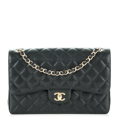 Chanel Caviar Quilted Jumbo Double Flap Black 1 of 7