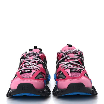 Balenciaga Mesh Nylon Metallic Fabric Womens Track Sneakers 38 Pink Blue 2 of 10