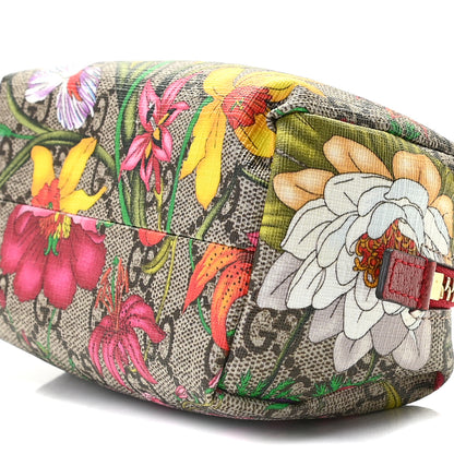 Gucci Soft GG Supreme Monogram Flora Calfskin Small Ophidia Cosmetic Case Beige Ebony Multicolor Rosso 7 of 8
