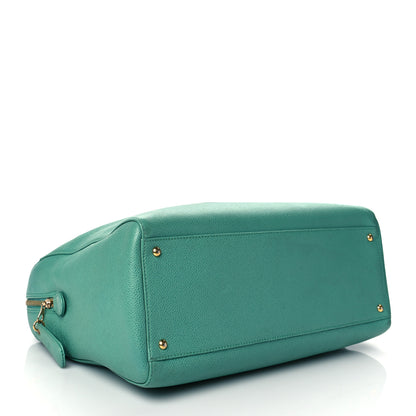 Chanel Caviar CC Large Shoulder Bag Green 4 of 16