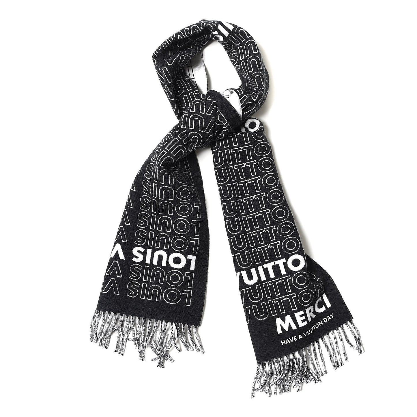 Wool Cashmere Scarf Black