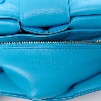 Bottega Veneta Lambskin Maxi Intrecciato Padded Chain Cassette Crossbody Bag Swimming Pool 6 of 13