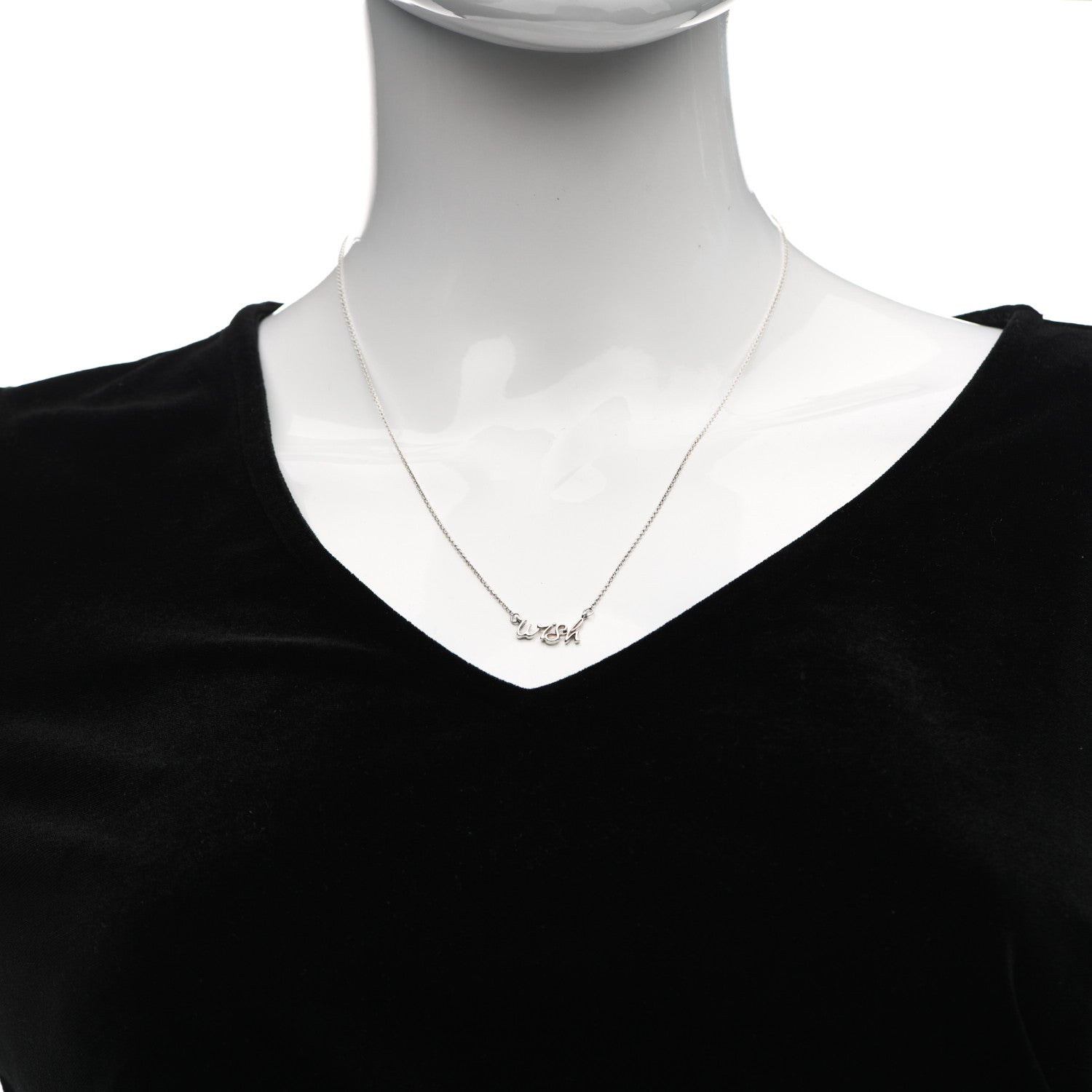 Tiffany Sterling Silver Paloma's Graffiti Wish Pendant Necklace 2 of 5