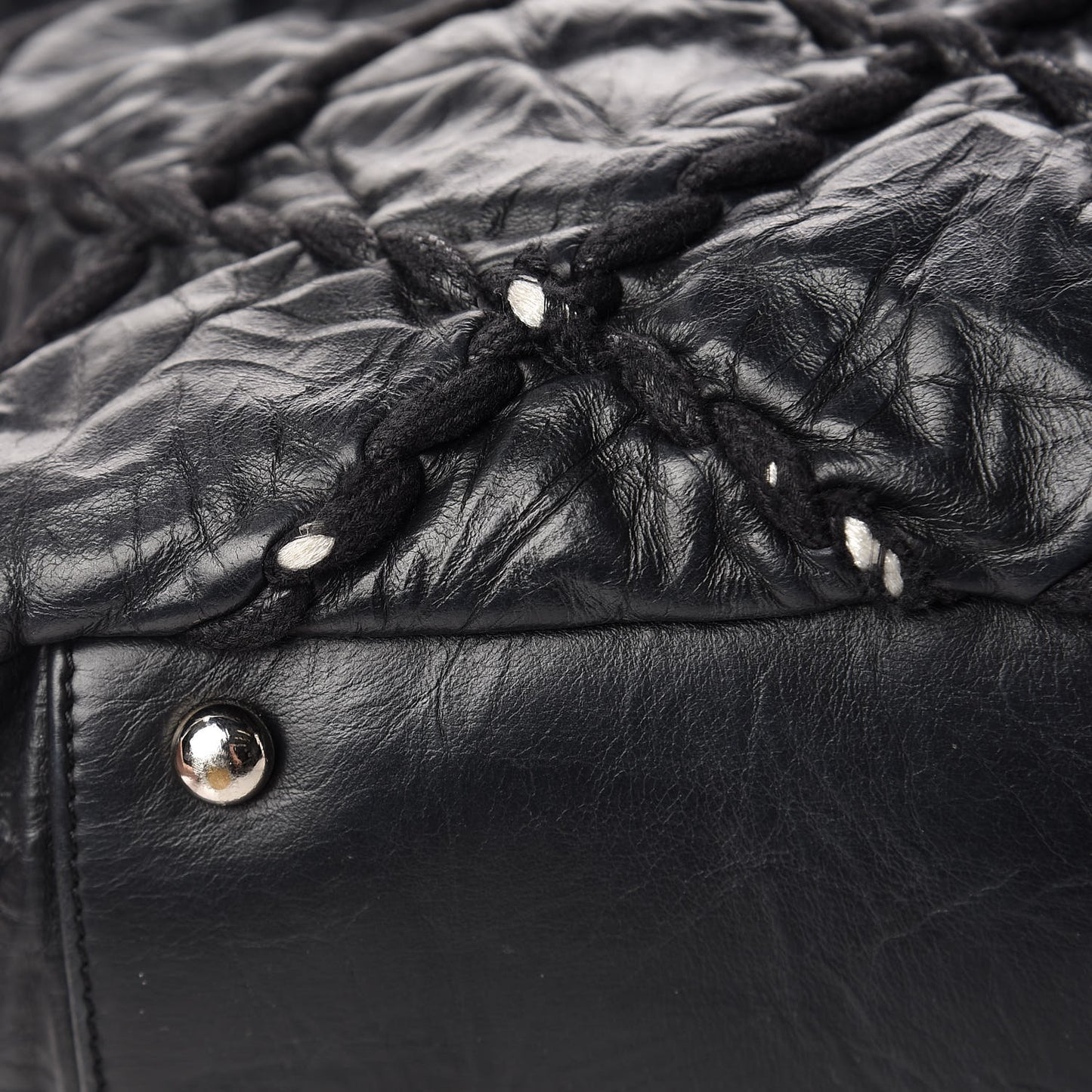 Calfskin Ultra Stitch Tote Black