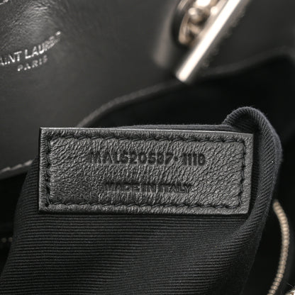 Saint Laurent Calfskin Y Quilted Monogram Small Loulou Shopper Grey 8 of 11
