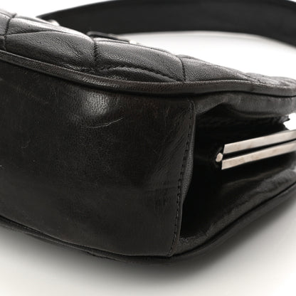 Chanel Lambskin Quilted Kisslock Frame Bag Black 11 of 21