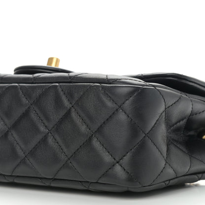 Chanel Lambskin Quilted Mini Rectangular Pearl Crush Flap Black 10 of 12