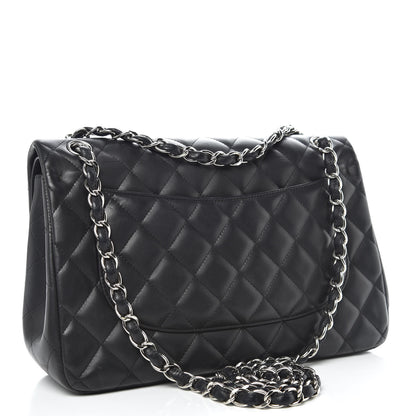 Chanel Lambskin Quilted Jumbo Double Flap Black 4 of 11