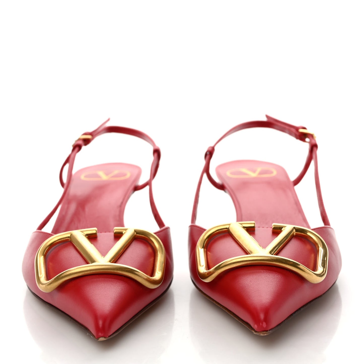 Calfskin Vlogo Slingback 40mm Pumps 36.5 Rouge Pur