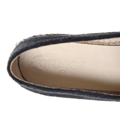 Chanel Tweed Patent CC Espadrilles 40 Black 8 of 10