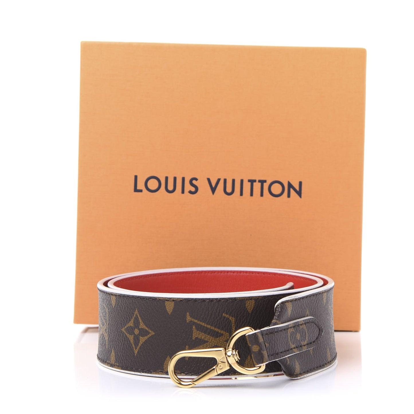 Monogram Bandouliere Shoulder Strap Red
