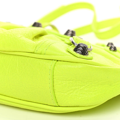 Balenciaga Agneau Arena Le Cagole Mini Purse With Chain Fluo Yellow 10 of 10
