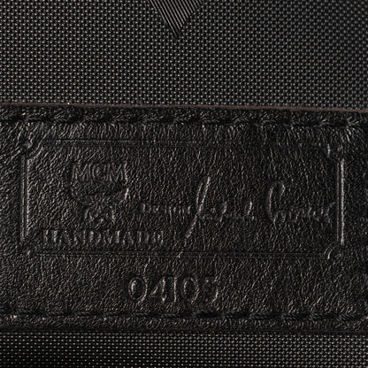 MCM Monogram Coated Canvas Tote Bag Black 6 of 15