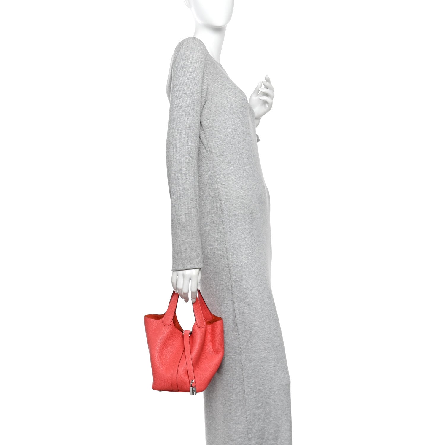 Hermes Taurillon Clemence Picotin Lock 18 PM Rose Jaipur 2 of 12