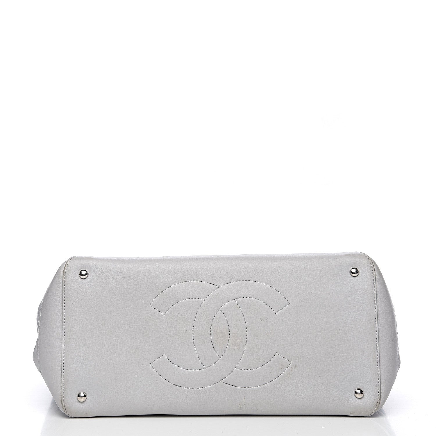 Chanel Calfskin Quilted Large Easy Shopping Tote Grey 12 of 12