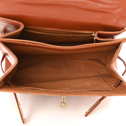 MCM Visetos Top Handle Satchel Cognac 4 of 7