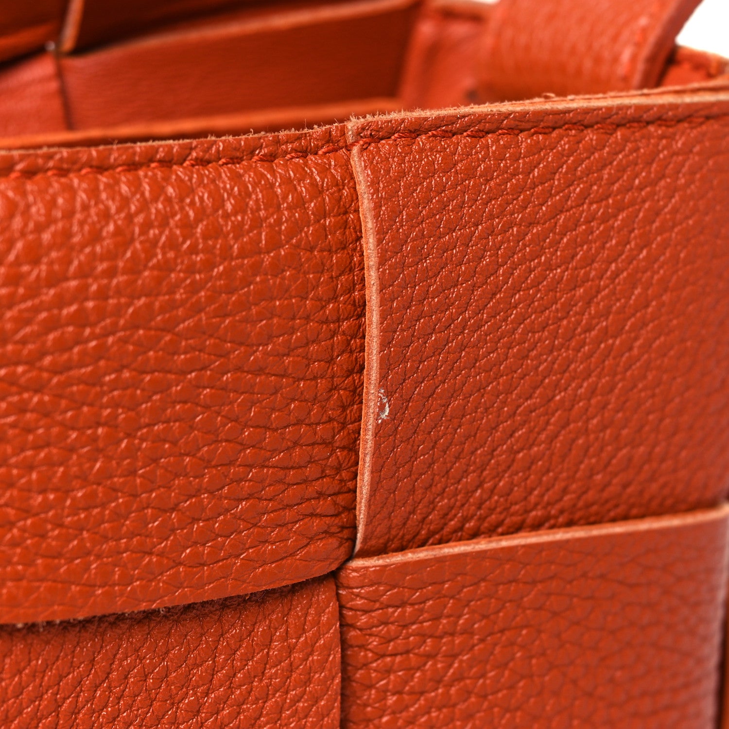 Bottega Veneta Grained Calfskin Intrecciato Cassette Crossbody Bag Maple 11 of 12