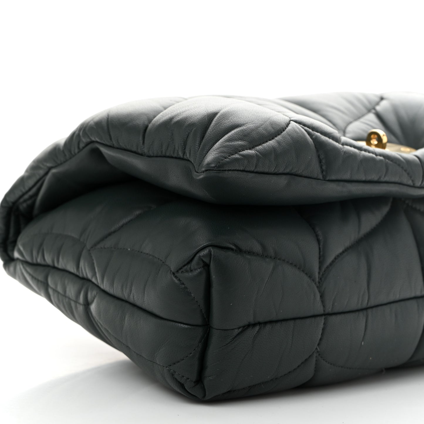 Nappa Pillow Quilted Little Softie Bag Mulberry Green