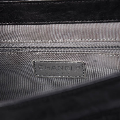 Chanel Washed Lambskin Quilted Medium Chain Around Messenger Black 5 of 8