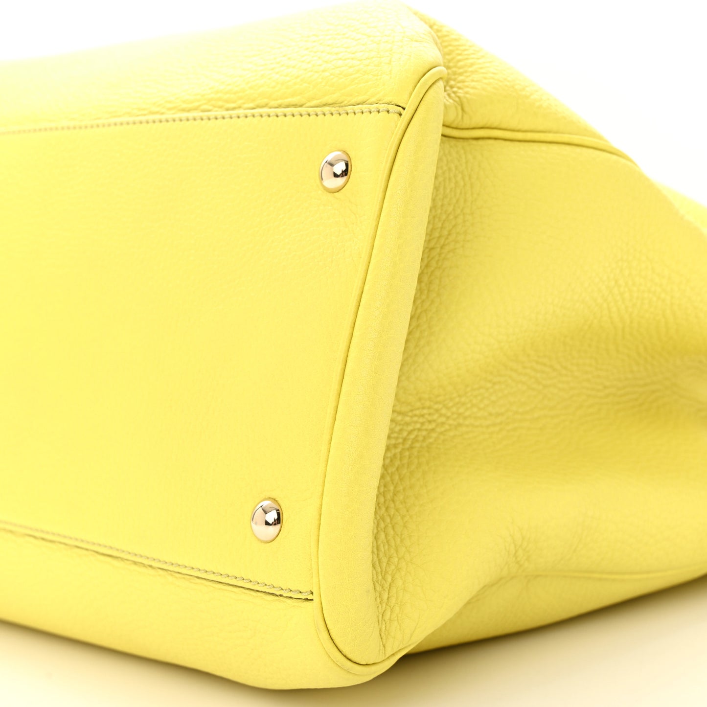 Calfskin Large Bamboo Shopper Tote Citrus