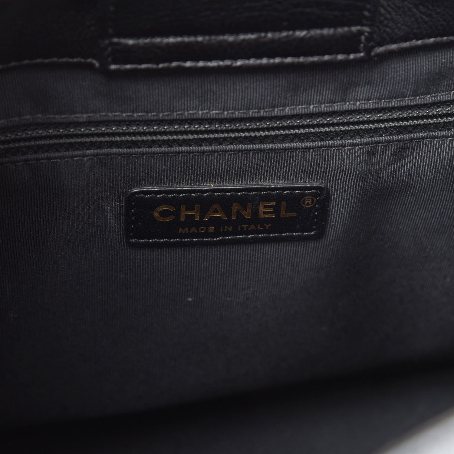 Chanel Calfskin Stitched Large Straight Lines Shopping Tote Black 9 of 12