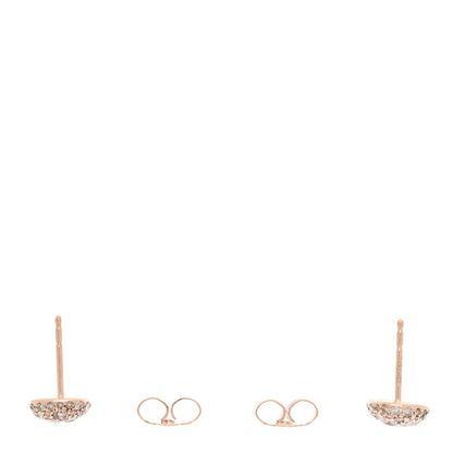 David Yurman 18K Rose Gold Cognac Diamond 8mm Cushion Stud Earrings 3 of 4