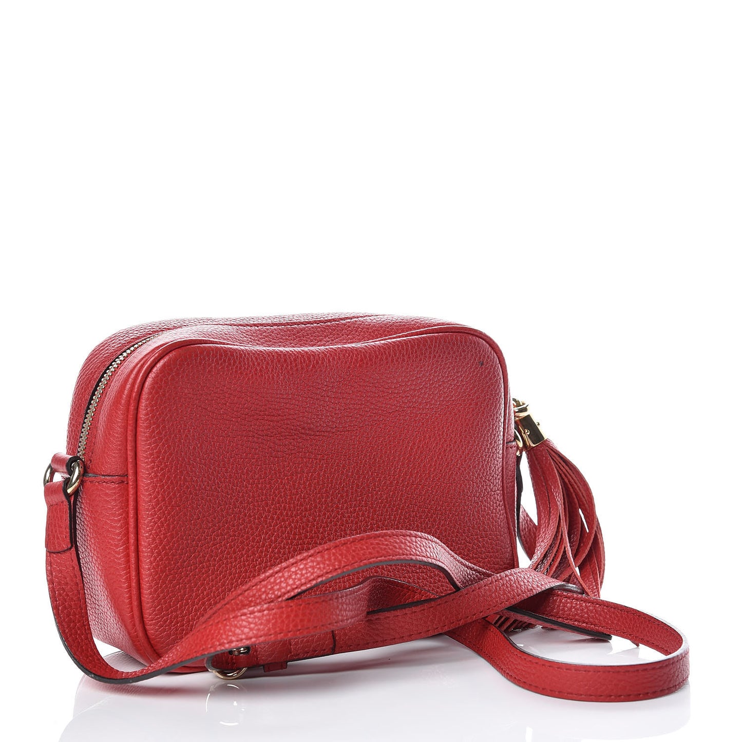 Pebbled Calfskin Small Soho Disco Bag Tabasco Red