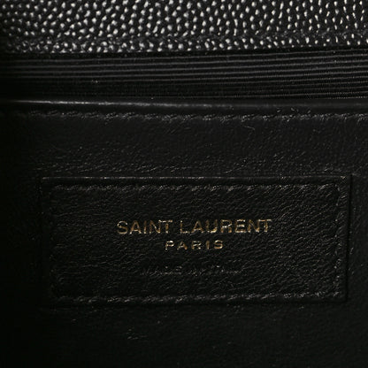 Saint Laurent Grain De Poudre Medium Classic Monogram Kate Satchel Black 6 of 9