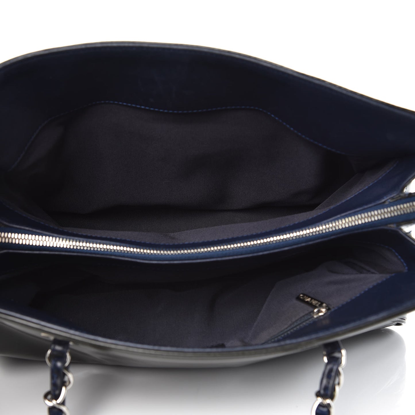 Vinyl Lipstick Tote Dark Navy Blue