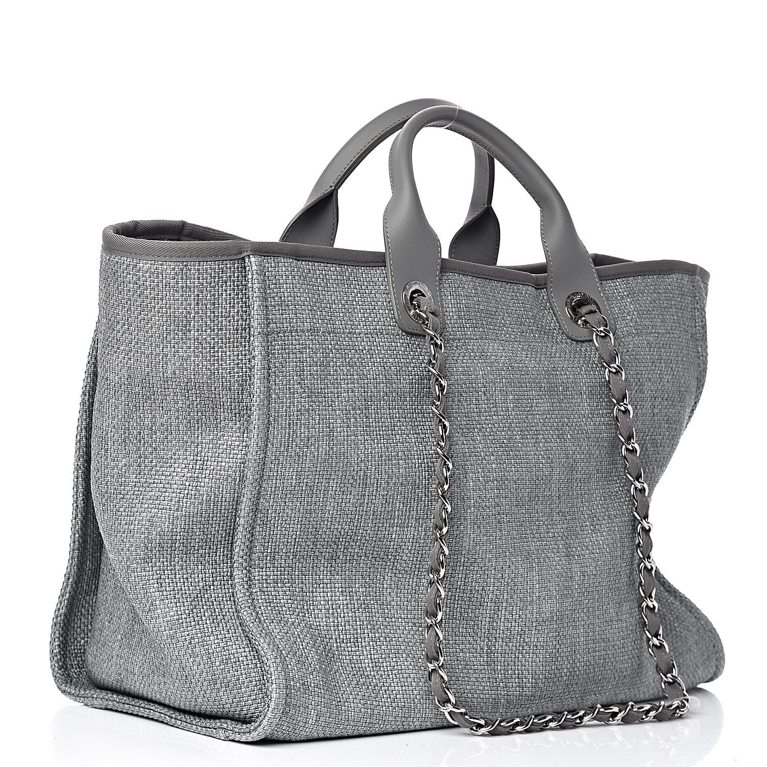Chanel Canvas Large Deauville Tote Grey 3 of 11