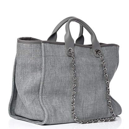 Chanel Canvas Large Deauville Tote Grey 3 of 11