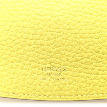 Hermes Taurillon Clemence Chevre Mysore Saut 25  Lime 6 of 9