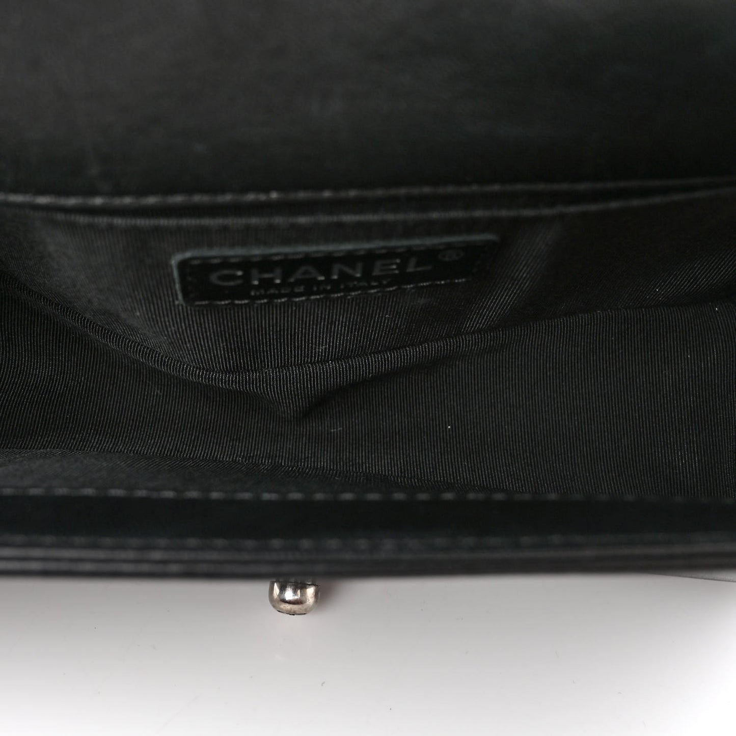 Lambskin Quilted Small Boy Flap Black
