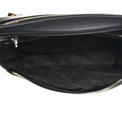 Fendi Vitello Baltico Century Dolce Waves DotCom Satchel Black Terracotta 7 of 12