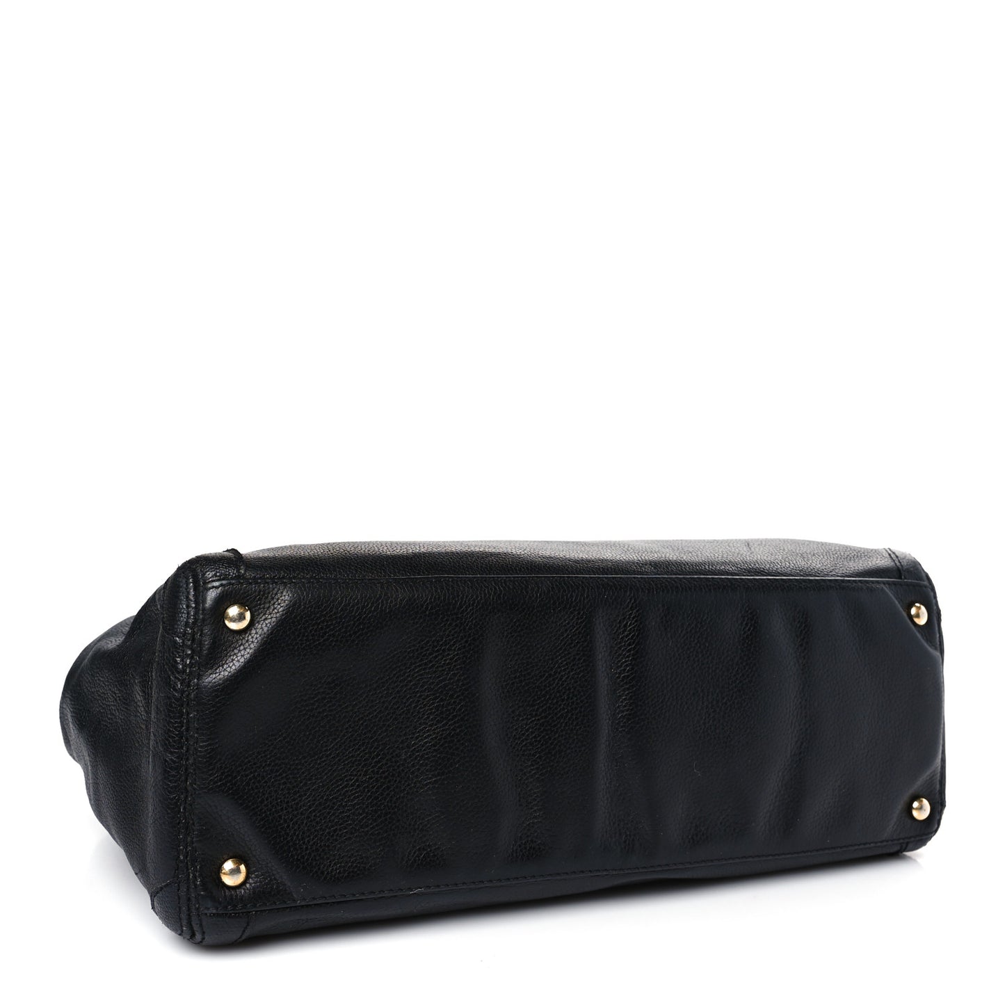 Calfskin Cerf Executive Shopper Tote Black