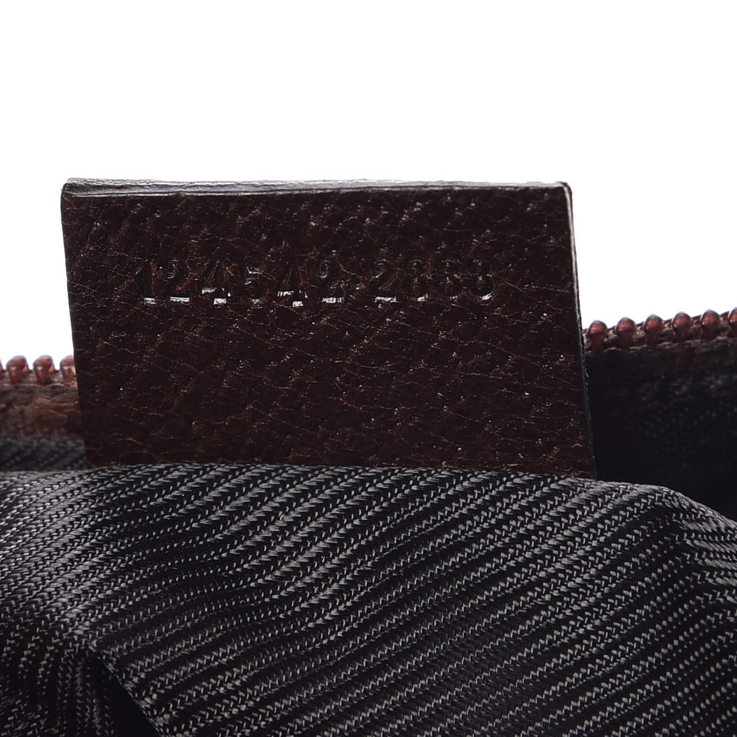Gucci Monogram Calfskin Large Balthus Cosmetic Pouch Beige Ebony Cocoa 7 of 11