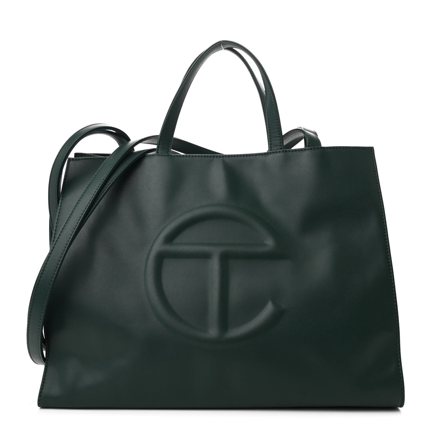 Telfar Vegan Leather Medium Shopping Bag Dark Olive 1 of 9