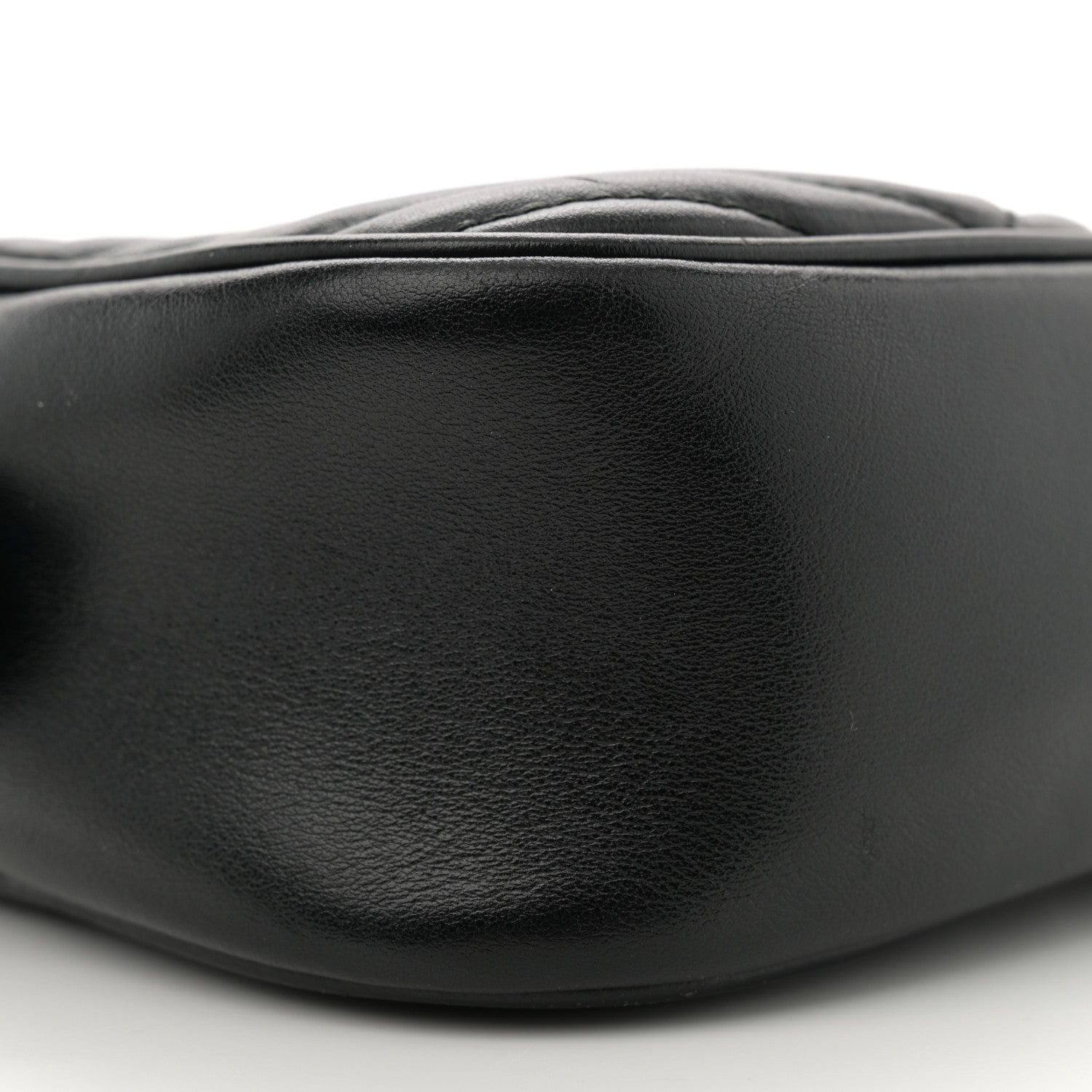 Gucci Calfskin Matelasse Small GG Marmont Chain Shoulder Bag Black 9 of 12