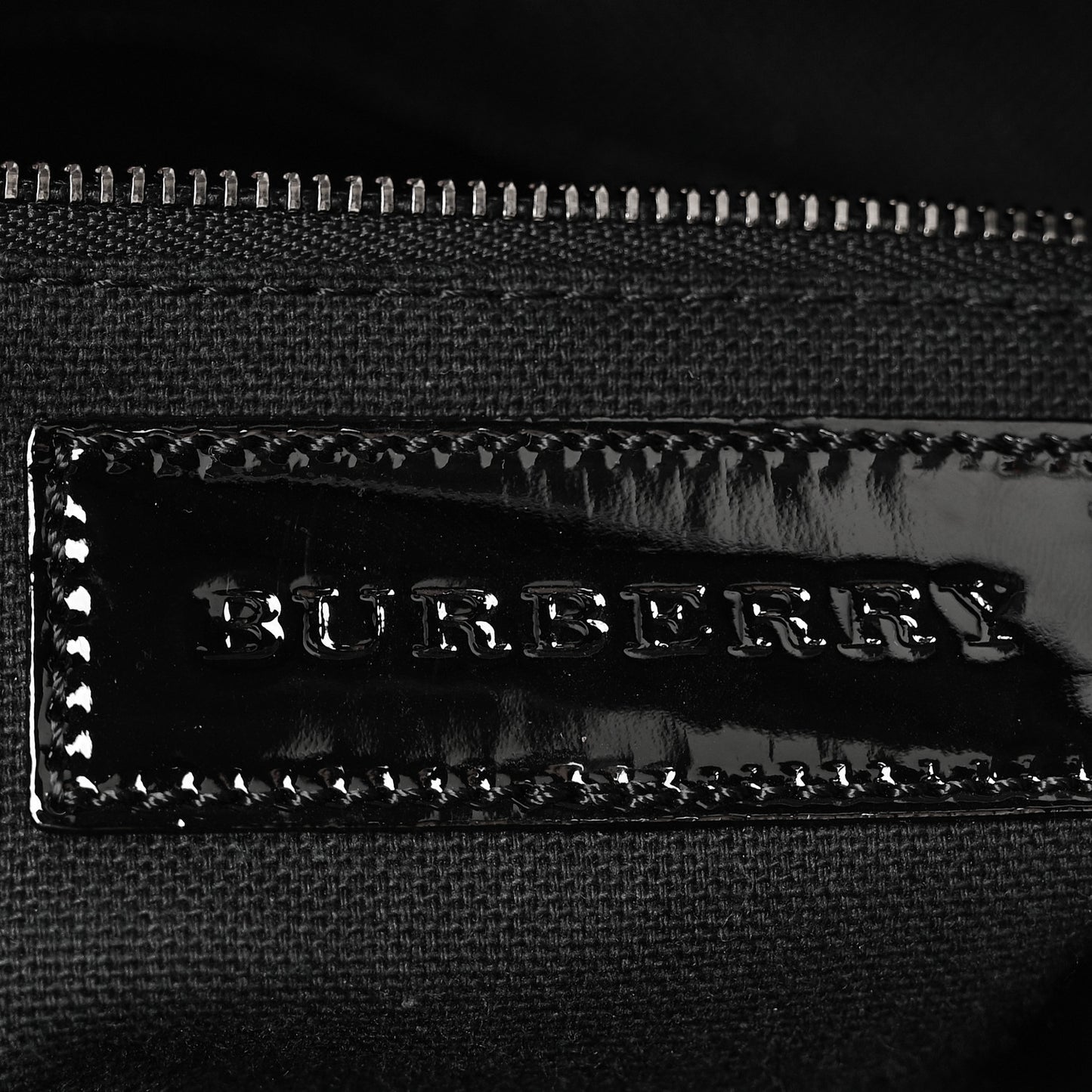 Patent Check Embossed Small Bilmore Tote Black