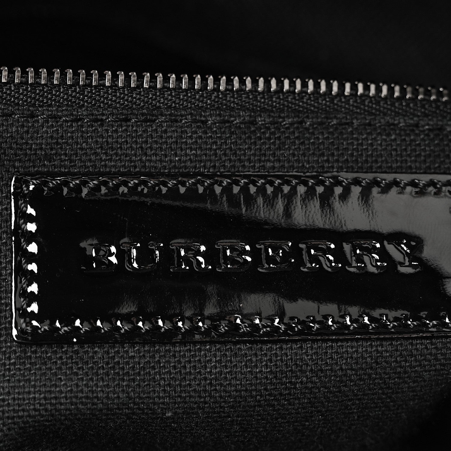 Burberry Patent Check Embossed Small Bilmore Tote Black 6 of 10