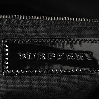 Burberry Patent Check Embossed Small Bilmore Tote Black 6 of 10
