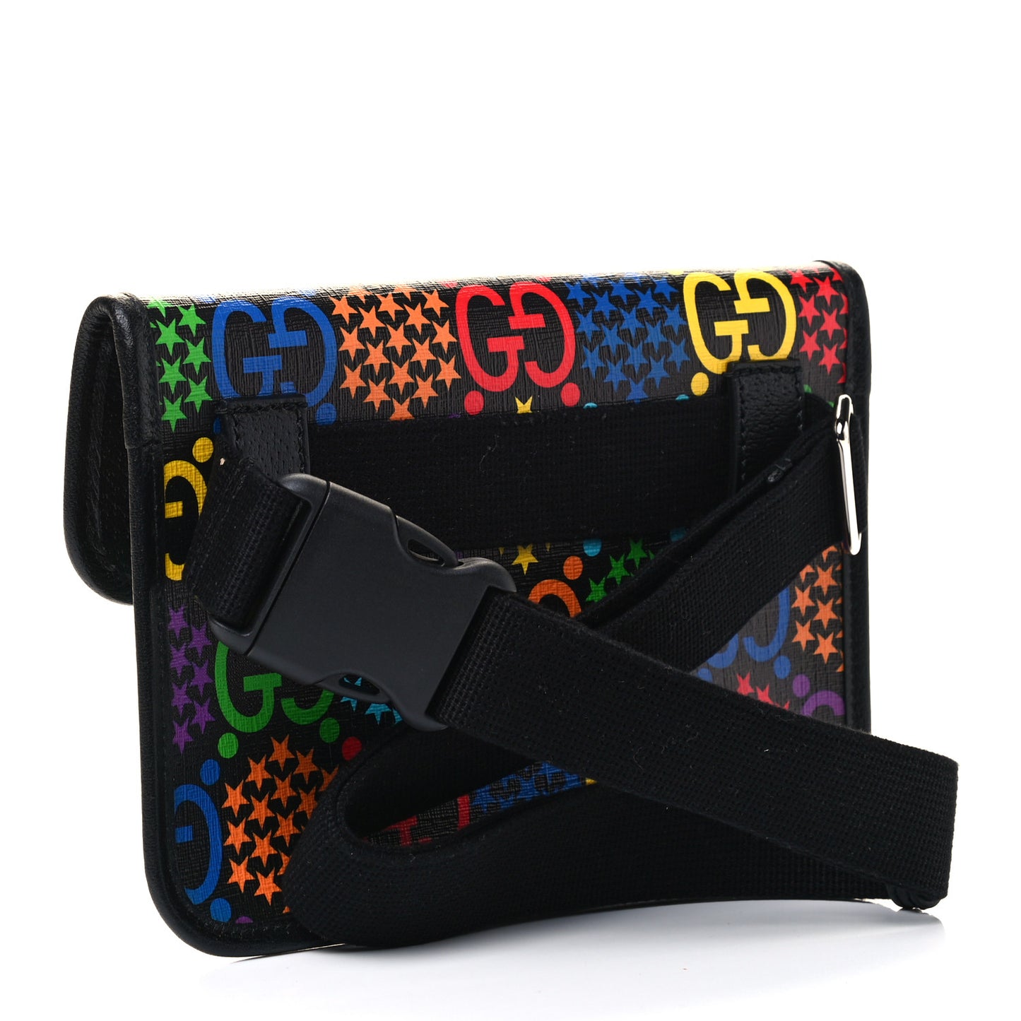 GG Supreme Monogram Psychedelic Slim Belt Bag Black