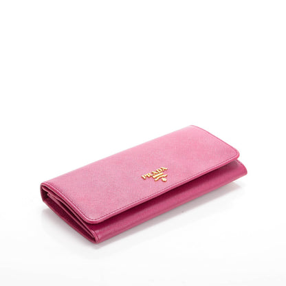 Prada Saffiano Metal Continental Flap Wallet Ametista 4 of 7