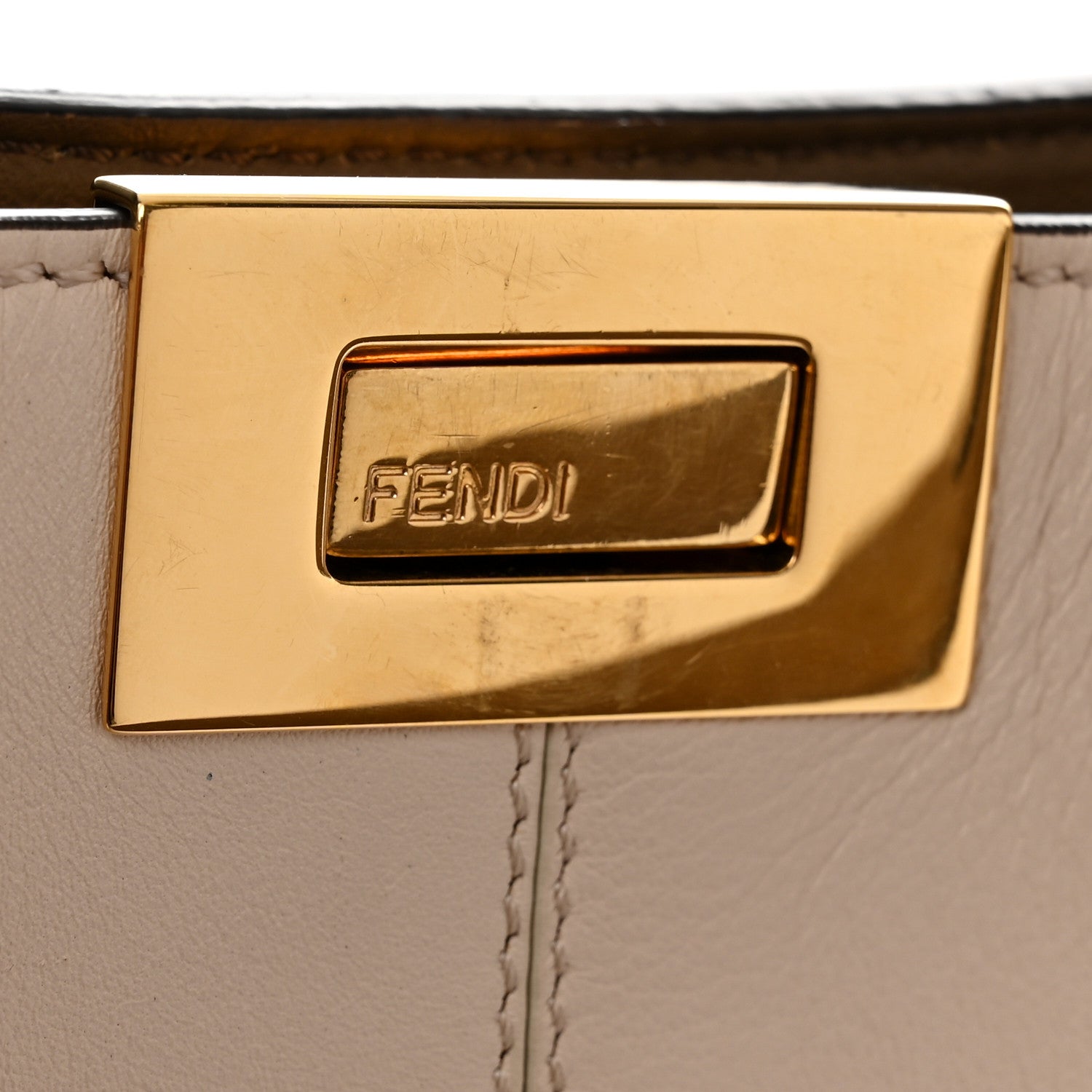 Fendi Vitello Seta Century Medium Peekaboo X-Lite Camelia Barolo 6 of 11