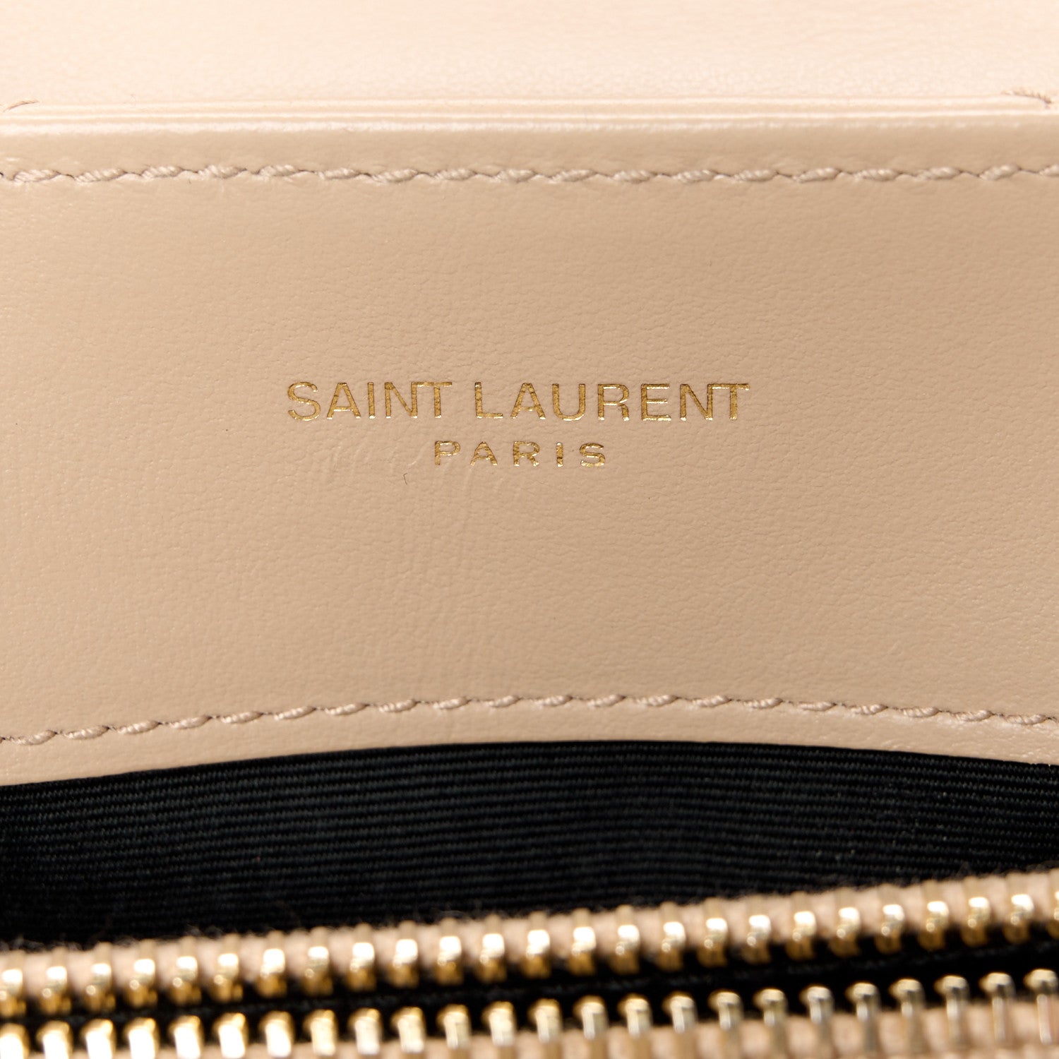 Saint Laurent Calfskin Y Quilted Monogram Small Loulou Chain Satchel Dark Beige 6 of 11