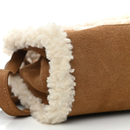 Telfar X UGG Suede Shearling Small Shopping Bag Chestnut 10 of 11
