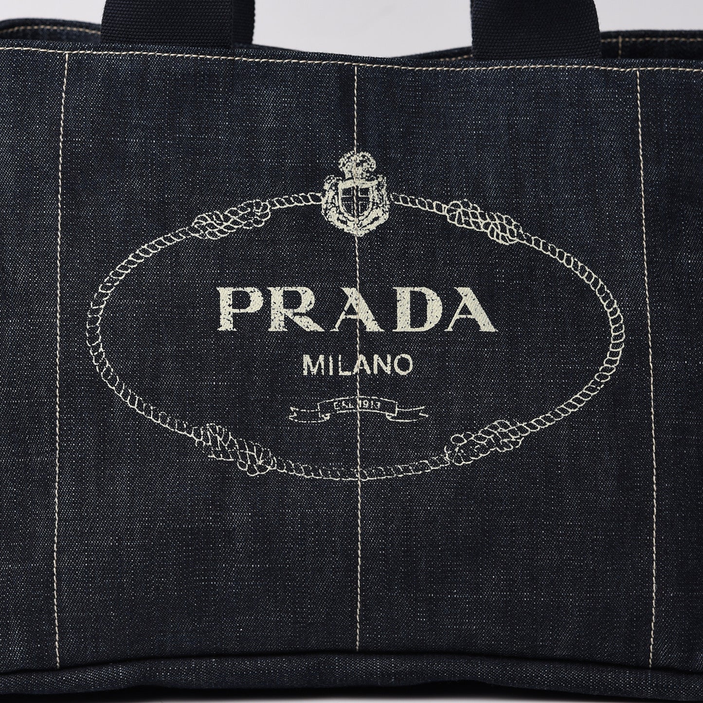Denim Logo Tote Blue Rosso