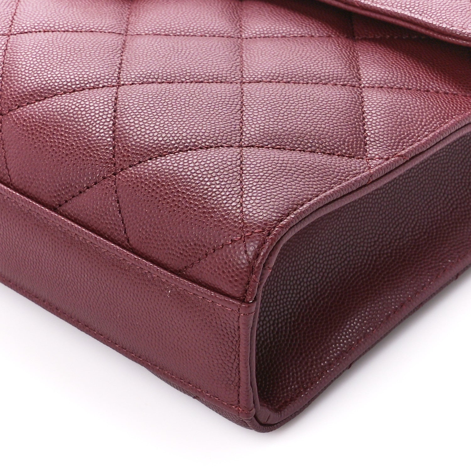 Chanel Caviar Quilted Large Top Handle Flap Burgundy 10 of 10