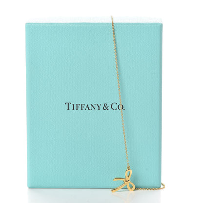 Tiffany 18K Yellow Gold Mini Bow Pendant Necklace 7 of 7