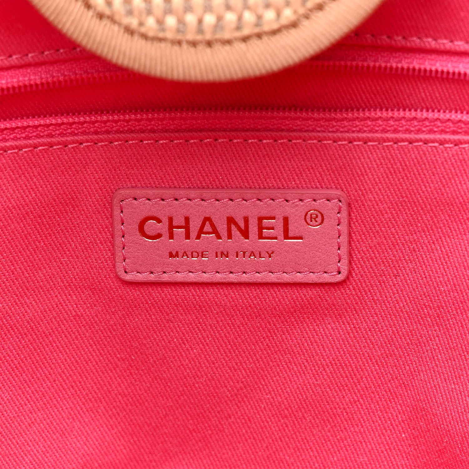 Chanel Straw Raffia Calfskin Striped Medium Deauville Tote Black Beige Ivory 6 of 10